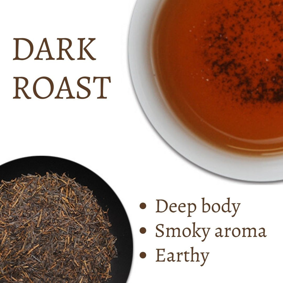 Premium Organic Loose-Leaf Hojicha Tea (Dark Roast)